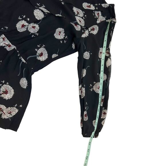 Anthropologie Deletta Black Multicolor Wished Bloom Split Sleeve Blouse, Size M - Picture 10 of 14